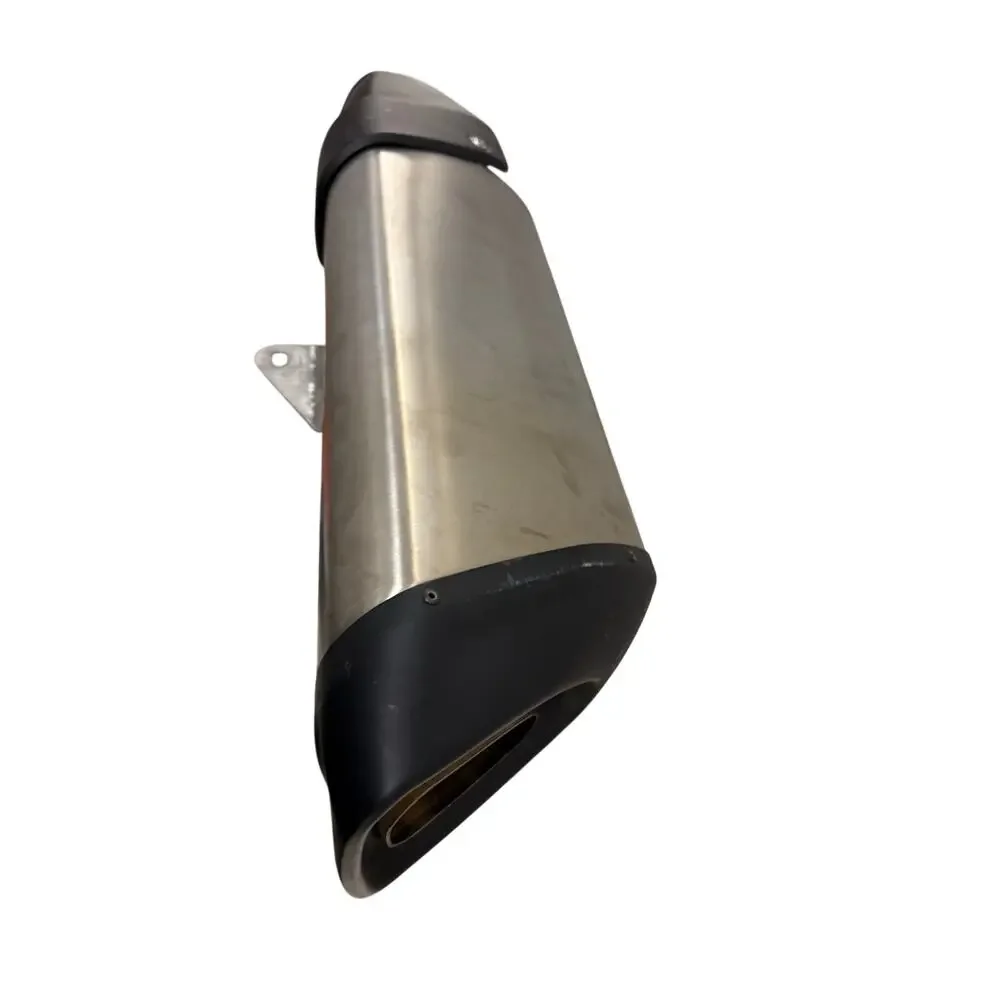 . motorcycle exhaust system, specifically an SC-Project exhaust for an Aprilia